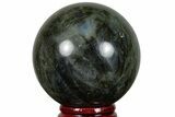 Flashy, Polished Labradorite Sphere - Great Color Play #227280-1